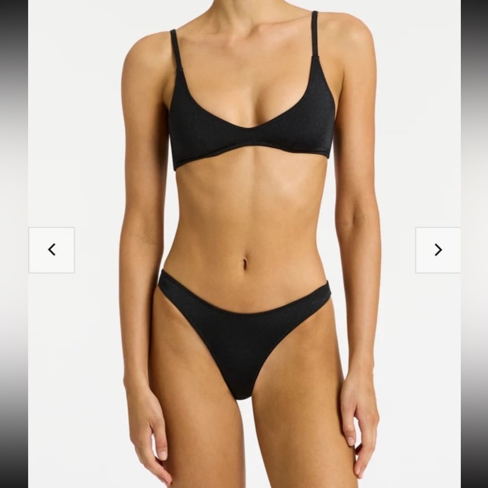Triangl Swimwear Maia Black Bikini Bottom Only Cheeky